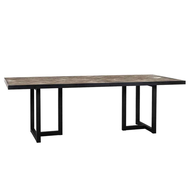 Richmond Spisebord m/sildebensmnster og metal stel - 200