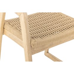 BLOOMINGVILLE SERRONE SPISEBORDSSTOL NATUR GUMMITR - 53