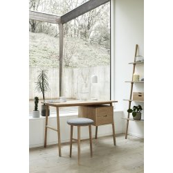 HBSCH ACRHITECT SKRIVEBORD M/SKUFFER EGETR NATUR - 120