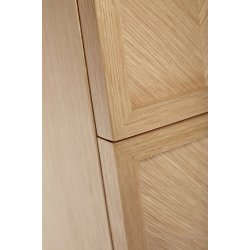 HBSCH HERRINGBONE KOMMODE M/SKUFFER NATUR - 60