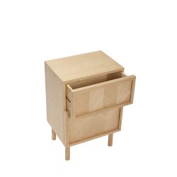 HBSCH HERRINGBONE KOMMODE M/SKUFFER NATUR - 60