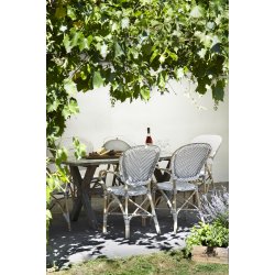 SIKA DESIGN ISABELL CAFSTOL M/ARMLN CAPPUCHINO PRIK HVID - 92