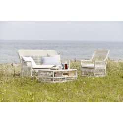 Sika Design Charlot havesofa hvid - 2 pers.