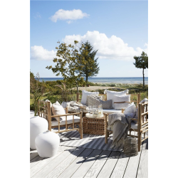 LENE BJERRE MANDISA LOUNGESOFA BAMBUS NATUR/HVID - 80