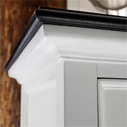 NOVASOLO HALIFAX CONTRAST KLASSISK HVID &amp; SORT KLASSISK SK�NK MED 4 D�RE - 145