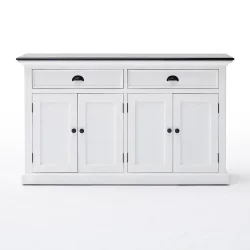 NOVASOLO HALIFAX CONTRAST KLASSISK HVID &amp; SORT KLASSISK SK�NK MED 4 D�RE - 145