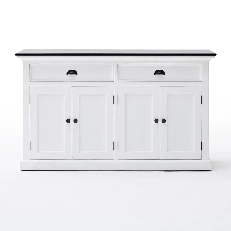 NOVASOLO HALIFAX CONTRAST KLASSISK HVID &amp; SORT KLASSISK SK�NK MED 4 D�RE - 145
