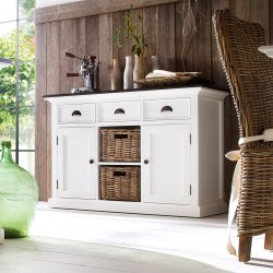 NOVASOLO HALIFAX CONTRAST KLASSISK HVID &amp; SORT SK�NK MED 2 KURVE - 120