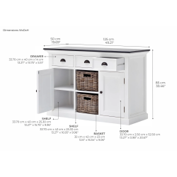 NOVASOLO HALIFAX CONTRAST KLASSISK HVID &amp; SORT SK�NK MED 2 KURVE - 120