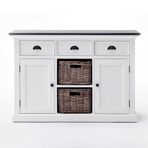 NOVASOLO HALIFAX CONTRAST KLASSISK HVID & SORT SK�NK MED 2 KURVE - 120