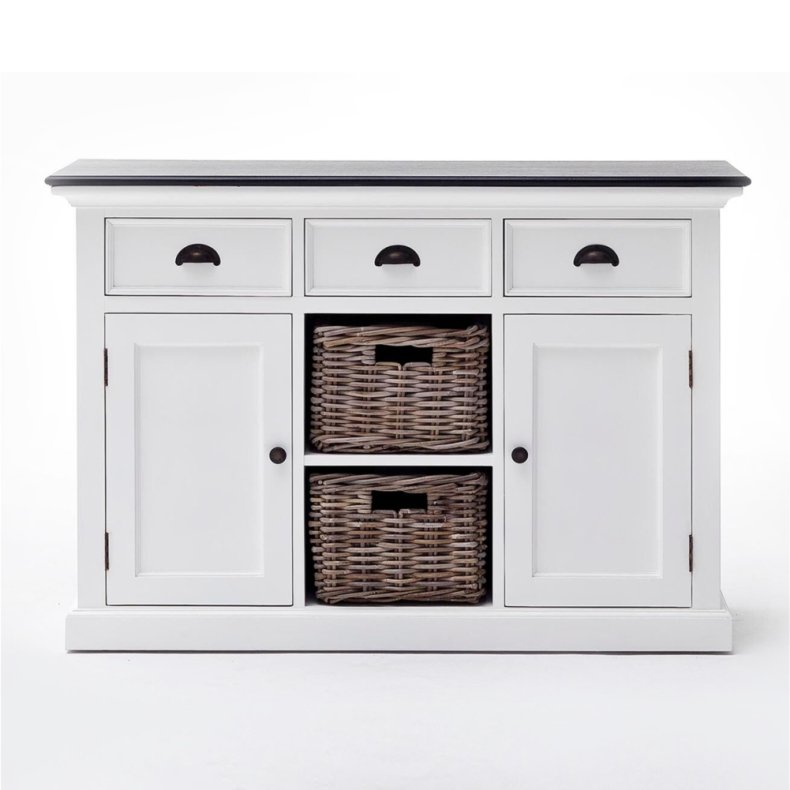 NOVASOLO HALIFAX CONTRAST KLASSISK HVID &amp; SORT SK�NK MED 2 KURVE - 120