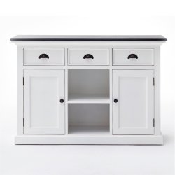 NOVASOLO HALIFAX CONTRAST KLASSISK HVID &amp; SORT SK�NK MED 2 KURVE - 120