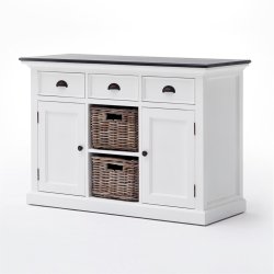 NOVASOLO HALIFAX CONTRAST KLASSISK HVID &amp; SORT SK�NK MED 2 KURVE - 120