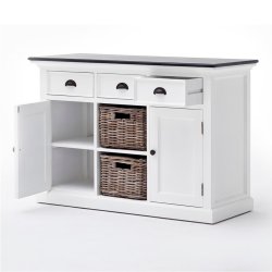 NOVASOLO HALIFAX CONTRAST KLASSISK HVID &amp; SORT SK�NK MED 2 KURVE - 120