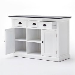 NOVASOLO HALIFAX CONTRAST KLASSISK HVID &amp; SORT SK�NK MED 2 KURVE - 120