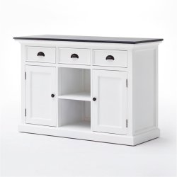 NOVASOLO HALIFAX CONTRAST KLASSISK HVID &amp; SORT SK�NK MED 2 KURVE - 120