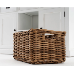 NOVASOLO HALIFAX ACCENT HVID PATINERET &amp; DYB BRUN SK�NK MED 2 KURVE - 125