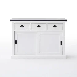 NOVASOLO HALIFAX CONTRAST KLASSISK HVID &amp; SORT SK�NK MED SKYDED�RE - 125