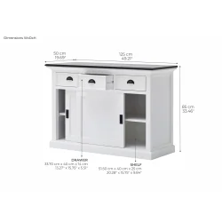 NOVASOLO HALIFAX CONTRAST KLASSISK HVID &amp; SORT SK�NK MED SKYDED�RE - 125