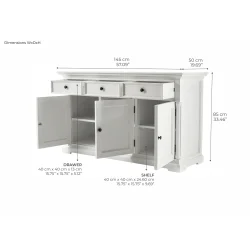 NOVASOLO PROVENCE KLASSISK HVID KLASSISK SK�NK MED 3 L�GER - 145