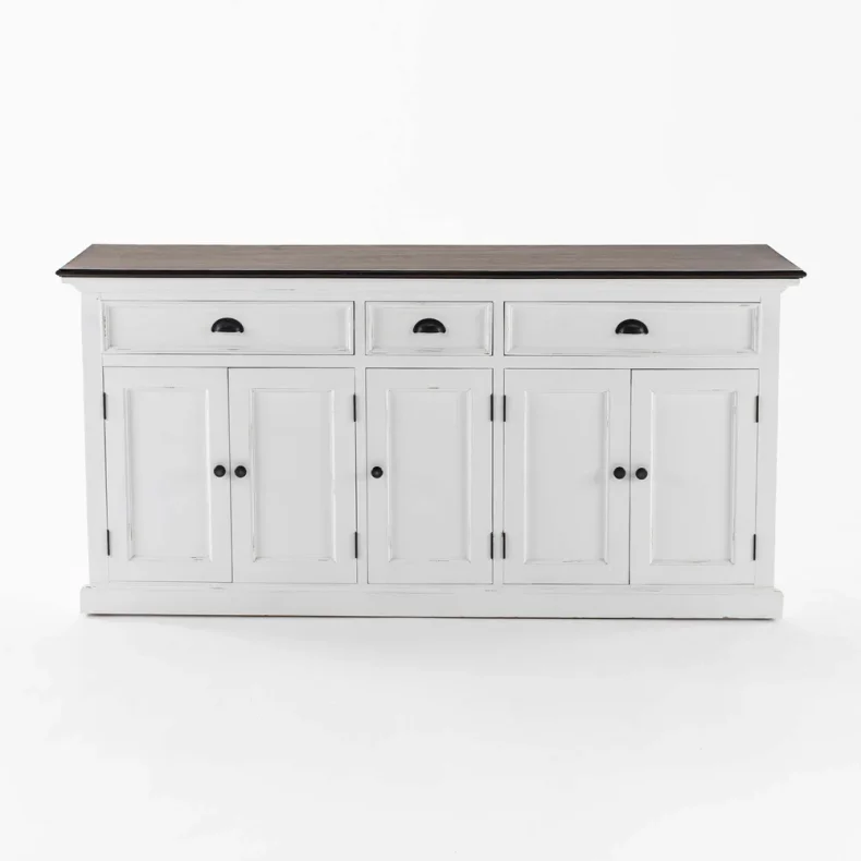 NOVASOLO HALIFAX ACCENT HVID PATINERET &amp; DYB BRUN SK�NK - 180