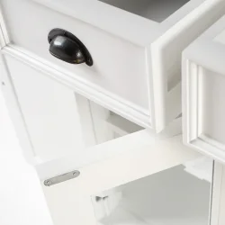 NOVASOLO HALIFAX CONTRAST KLASSISK HVID &amp; SORT SK�NK MED 4 L�GER OG 3 SKUFFE - 145