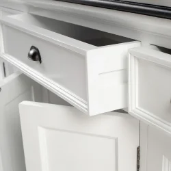 NOVASOLO CONTRAST KLASSISK HVID &amp; SORT SK�NK MED 4 L�GER OG 3 SKUFFE - 145