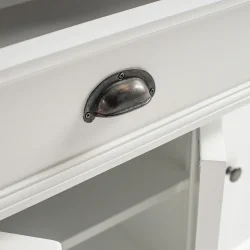 NOVASOLO CONTRAST KLASSISK HVID &amp; SORT SK�NK MED 4 L�GER OG 3 SKUFFE - 145