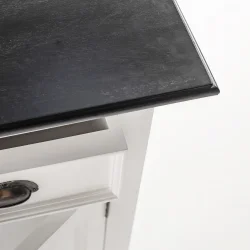 NOVASOLO CONTRAST KLASSISK HVID &amp; SORT SK�NK MED 4 L�GER OG 3 SKUFFE - 145