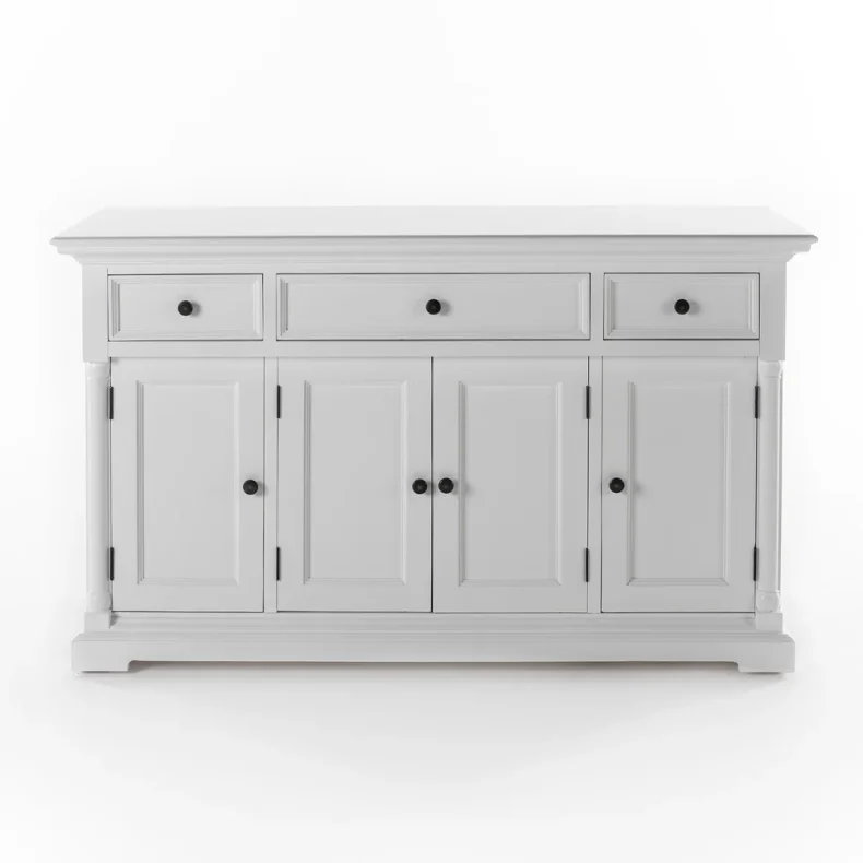 NOVASOLO PROVENCE KLASSISK HVID SK�NK MED 4 L�GER OG 3 SKUFFE - 145