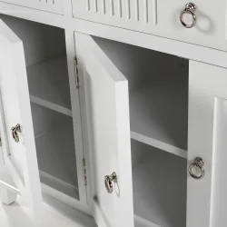 NOVASOLO SKANSEN KLASSISK HVID SK�NK MED 4 L�GER OG 3 SKUFFER - 145
