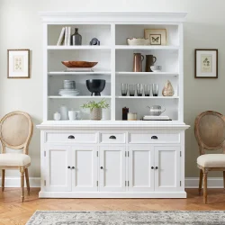 NOVASOLO HALIFAX KLASSISK HVID REOL MED 5 L�GER 3 SKUFFE.