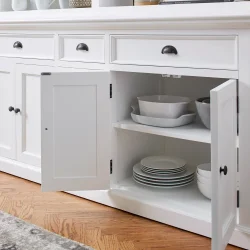NOVASOLO HALIFAX KLASSISK HVID REOL MED 5 L�GER 3 SKUFFE.