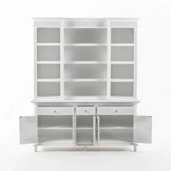 NOVASOLO SKANSEN KLASSISK HVID KKKENREOL MED 5 LGER 3 SKUFFER - 180