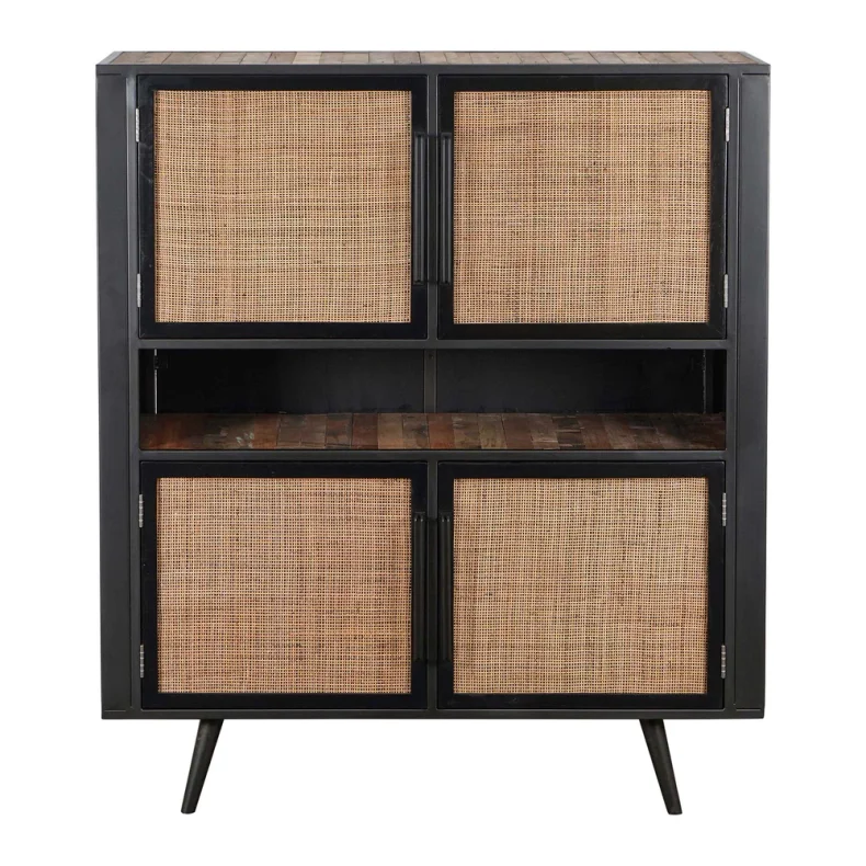 NOVASOLO NORDIC RATTAN NATURLIG B�DTR� SK�NK MED 4 L�GER OG 3 SKUFFE - 130