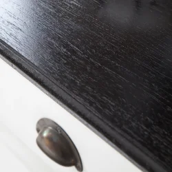 NOVASOLO HALIFAX CONTRAST KLASSISK HVID &amp; SORT MEDIUM TV BORD - 120