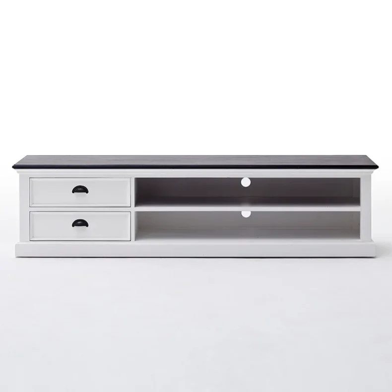 NOVASOLO HALIFAX CONTRAST KLASSISK HVID &amp; SORT STORT TV BORD - 180