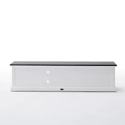 NOVASOLO HALIFAX CONTRAST KLASSISK HVID &amp; SORT STORT TV BORD - 180