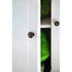 NOVASOLO HALIFAX SLIM HUTCH KLASSISK HVID SINGLE REOL MED 2 L�GER - 90