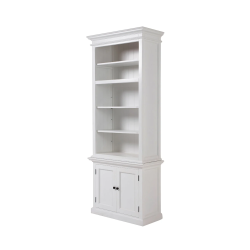 NOVASOLO HALIFAX SLIM HUTCH KLASSISK HVID SINGLE REOL MED 2 L�GER - 90