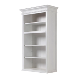 NOVASOLO HALIFAX SLIM HUTCH KLASSISK HVID SINGLE REOL MED 2 L�GER - 90
