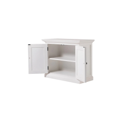 NOVASOLO HALIFAX SLIM HUTCH KLASSISK HVID SINGLE REOL MED 2 L�GER - 90