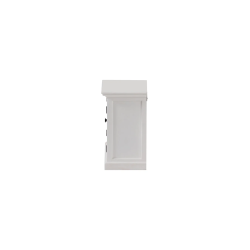 NOVASOLO HALIFAX SLIM HUTCH KLASSISK HVID SINGLE REOL MED 2 L�GER - 90