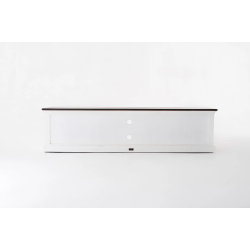 NOVASOLO HALIFAX ACCENT HVID PATINERET &amp; DYB BRUN STORT TV BORD M/4 SKUFFER - 180