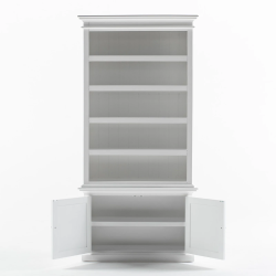 NOVASOLO HALIFAX SLIM HUTCH KLASSISK HVID SINGLE REOL MED 2 L�GER - 90