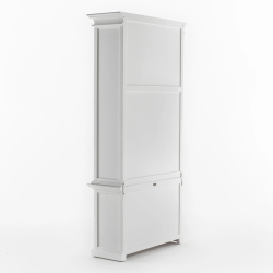 NOVASOLO HALIFAX SLIM HUTCH KLASSISK HVID SINGLE REOL MED 2 L�GER - 90