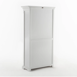 NOVASOLO PROVENCE KLASSISK HVID DOBBELT VITRINESKAB - 100