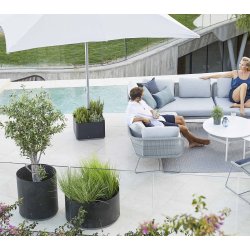 CANE-LINE GROW PLANTEKASSE LARGE - LAVE GREY ALUMINIUM 75