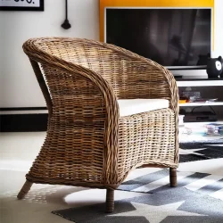 NOVASOLO WICKERWORKS NATURLIG BONSUN KURVESTOL (S�T AF 2) - 67