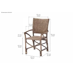 NOVASOLO WICKERWORKS RUSTIK COUNTESS KURVESTOL (S�T AF 2) - 67
